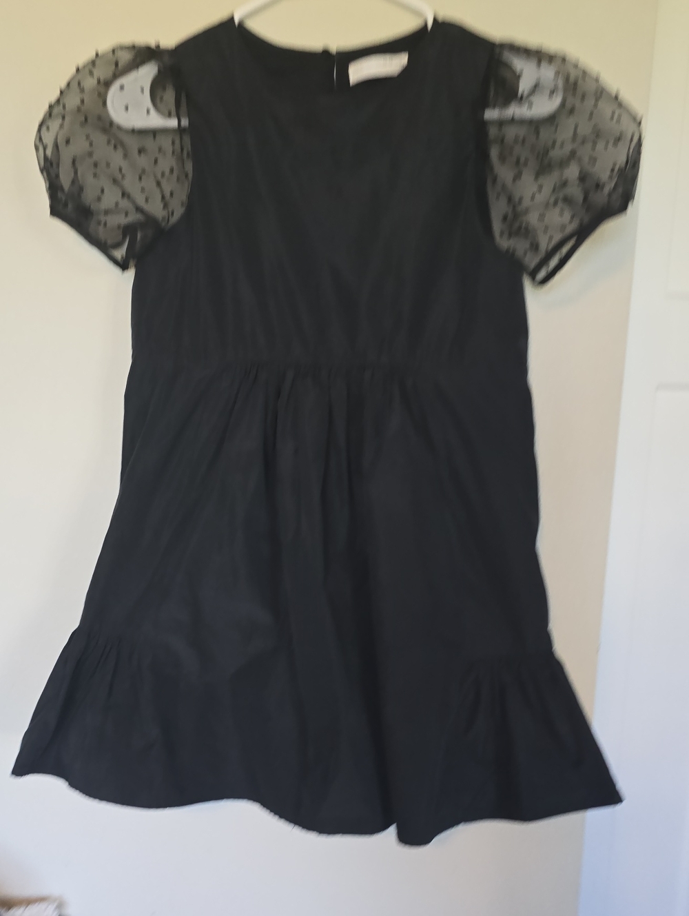 Zara Black Mini Dress with Round Neck